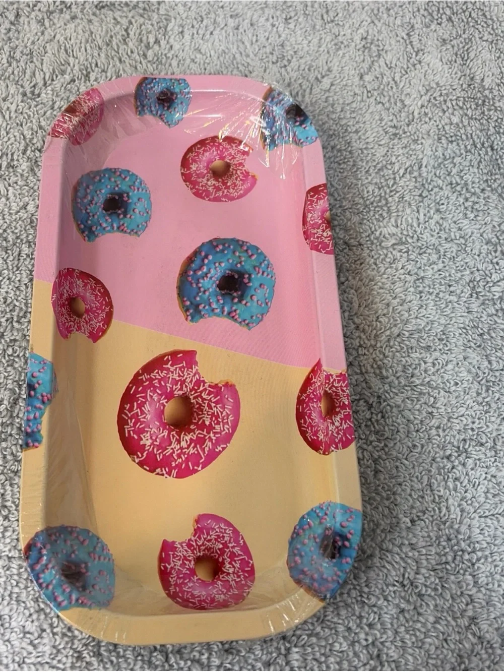 Donut Print Decorative rolling tray New!!